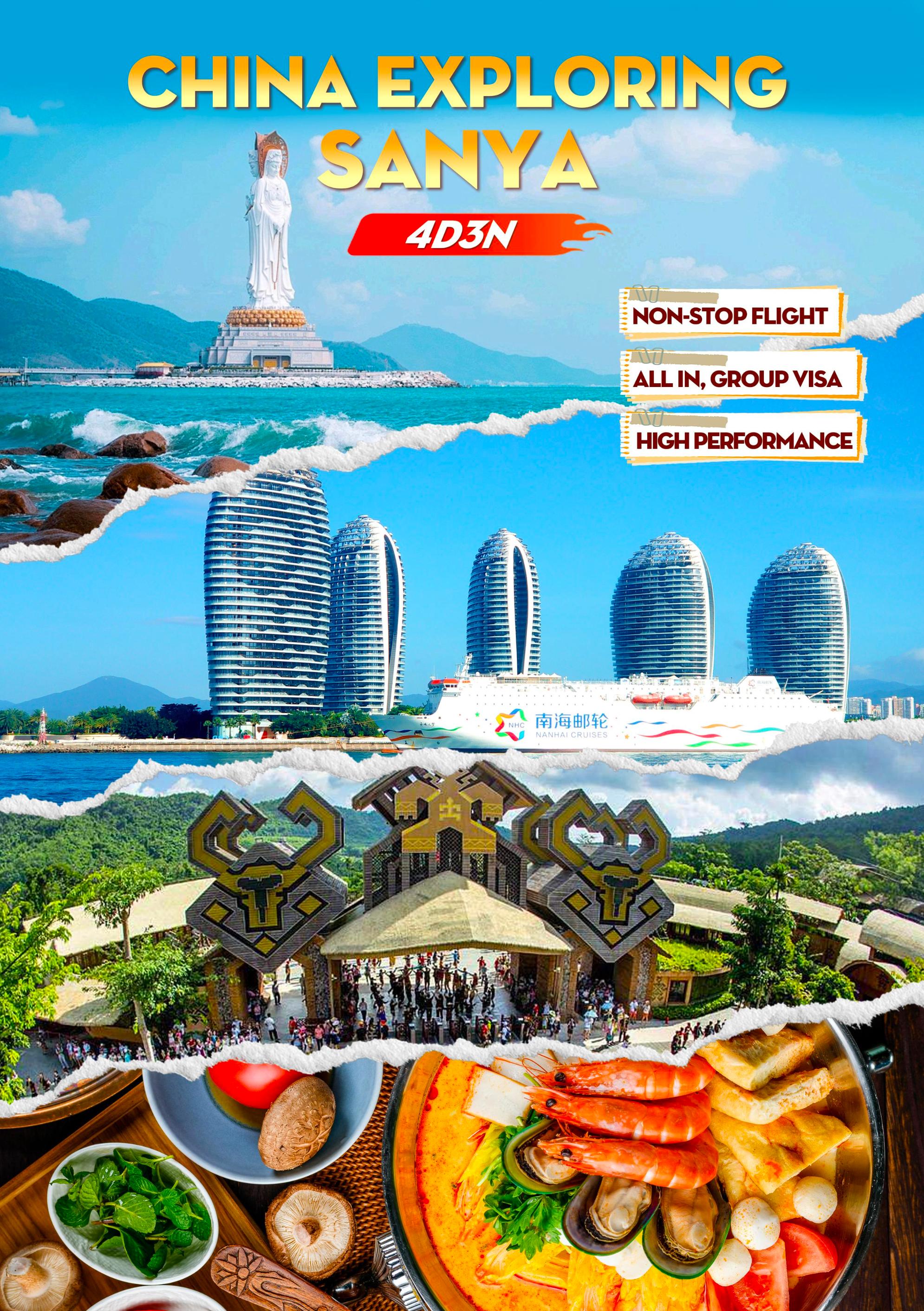 Manila - Sanya|4D3N|Charter Flight: Non-Stop Trip