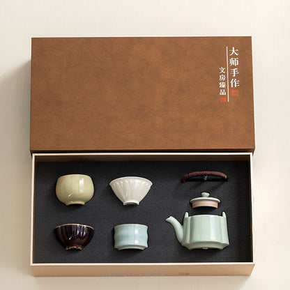 The China Five Famous Kilns Tea Set